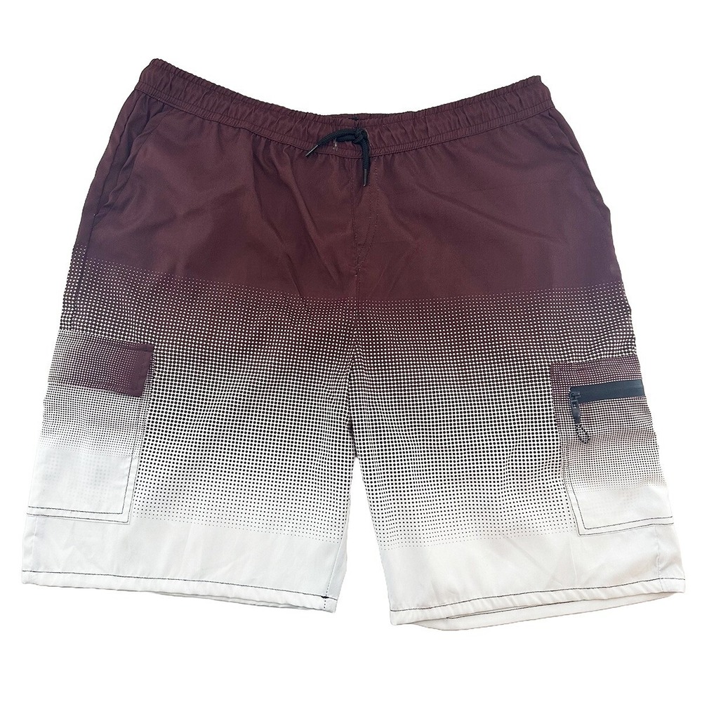 PUBLIC‎ RECORD Men's Swim Shorts • XL • maroon white • beach vacation resort - Picture 9 of 9
